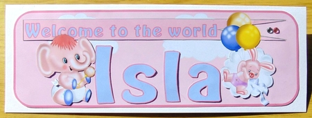 WELCOME BABY NAMES - ISLA by Joyce Watson