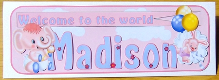 WELCOME BABY NAMES - MADISON by Joyce Watson