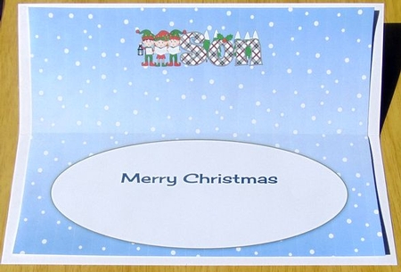Elves Carol singers SON large dl insert by Joyce Watson