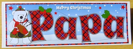 Scottish Piper Monty Polar Bear PAPA large dl by Joyce Watson