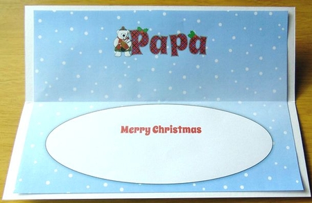 Scottish Piper Monty Polar Bear PAPA large dl insert by Joyce Watson