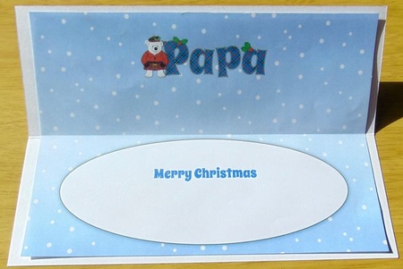Scottish Monty Polar Bear PAPA large dl insert by Joyce Watson