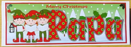Elves Carol singers PAPA large dl by Joyce Watson