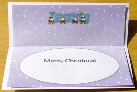 Crazy Scottish Christmas Puddings GRANNY large dl insert by Joyce Watson