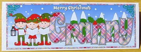 Elves Carol singers GRANNY large dl 2 by Joyce Watson