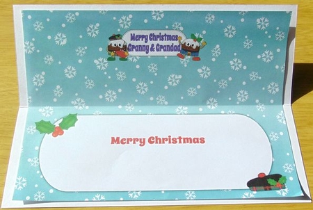 Crazy Scottish Christmas Puddings GRANNY & GRANDAD large dl insert by Joyce Watson