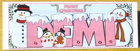 SNOW CAPPED NAMES - DEMI PINK by Joyce Watson
