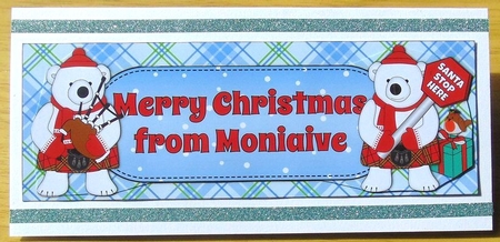 Monty Polar Bear and friend Merry Christmas from MONIAIVE large dl by Joyce Watson