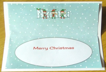 Christmas musical elves NANA large dl 2 insert by Joyce Watson