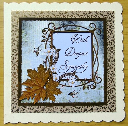 QUICK SYMPATHY CARD - MALE - LEAVES 3 by Joyce Watson