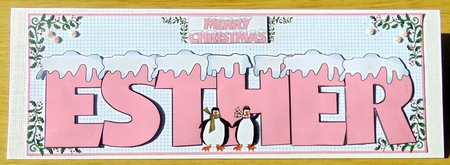 SNOW CAPPED NAMES - ESTHER PINK by Joyce Watson