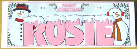 SNOW CAPPED NAMES - ROSIE PINK by Joyce Watson