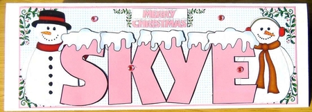 SNOW CAPPED NAMES - SKYE PINK by Joyce Watson