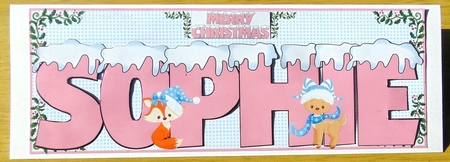 SNOW CAPPED NAMES - SOPHIE PINK by Joyce Watson