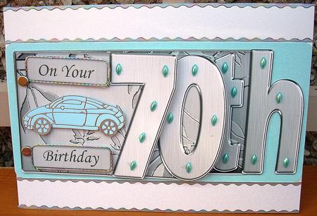 70th Elegant Metallic Book Sheet by Joyce Watson