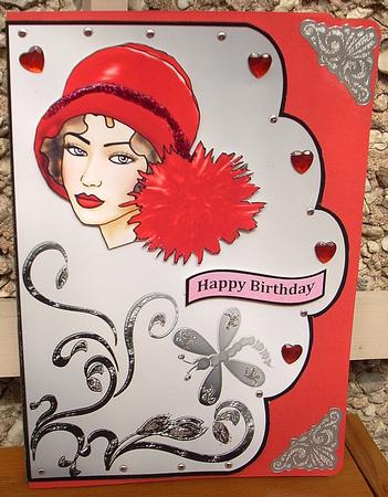 Scalloped Edge Cut and Fold Card Base - Silver by Joyce Watson