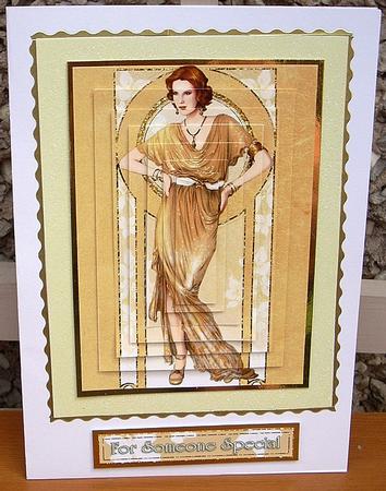 Art Deco Lady Elise (gold) Pyramid by Joyce Watson