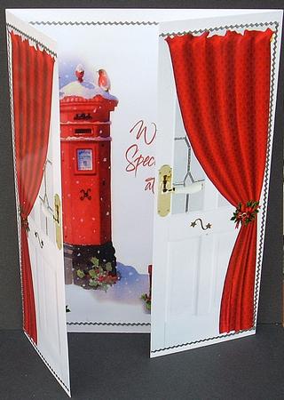 Post Box with Little Robins,gatefold by Joyce Watson