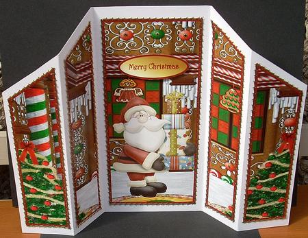 Santas Workshop Theatre Card by Joyce Watson