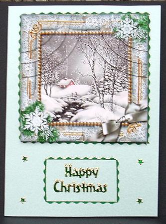 Winter Walk Snow All 4 Rounded Corner Card Front by Joyce Watson