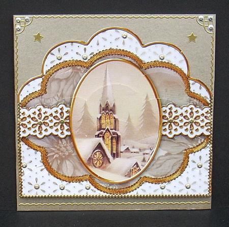 Snow Steeple Anglaise Scallop Bottom Stacker by Joyce Watson