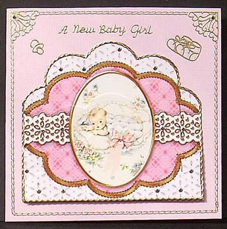 Baby Girl Anglaise Scallop Bottom Stacker by Joyce Watson