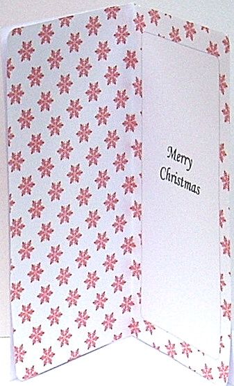 Christmas Snowflakes Insert for Dl (red 1) by Joyce Watson