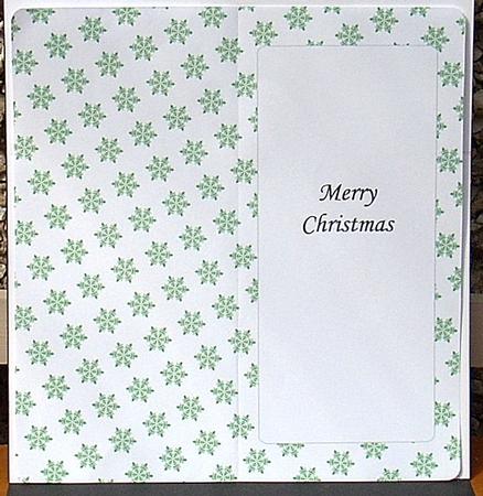 Christmas Snowflakes Insert for Dl (green 1) by Joyce Watson