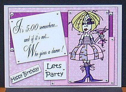 J.j Wants to Party Quick Card by Joyce Watson