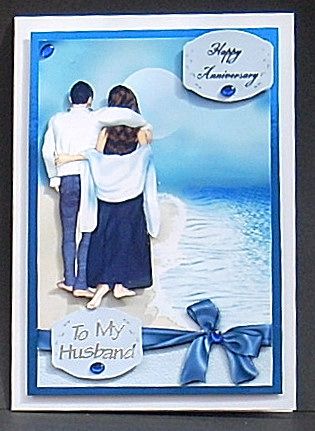 Couple Walking Along the Beach Anniversary or Engagement by Joyce Watson