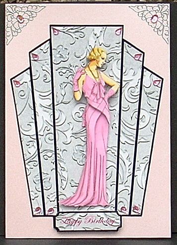 Deco Lady in Pink by Joyce Watson