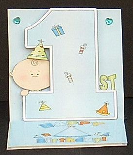 1st Birthday Quick Easel Card by Joyce Watson