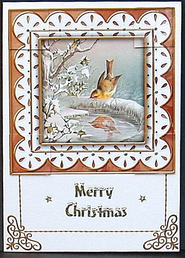 Frosty Robins Anglaise 8in Topper Picture Sheet by Joyce Watson