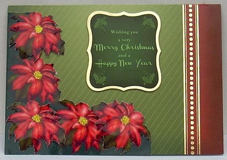 Poinsettia Shaped Card by Joyce Watson