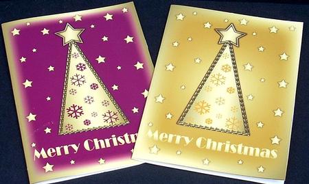 Snowflakes Christmas Trees Notelets 2 by Joyce Watson