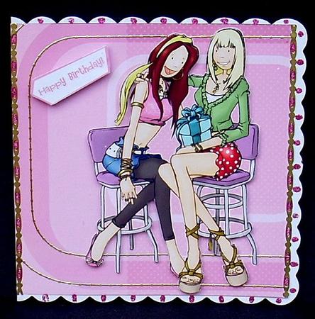 Teen Friends/daughter/sister 8x8 Card by Joyce Watson