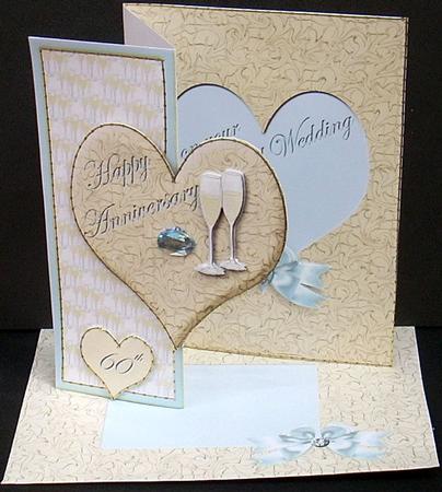 Diamond Wedding Foldback Card by Joyce Watson