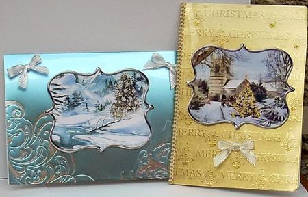 Christmas Snow Scene Panels by Joyce Watson