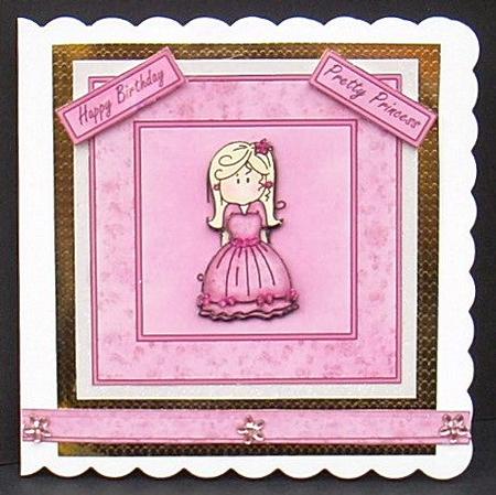 Pretty in Purple 6x6 Square Card with Decoupage by Joyce Watson