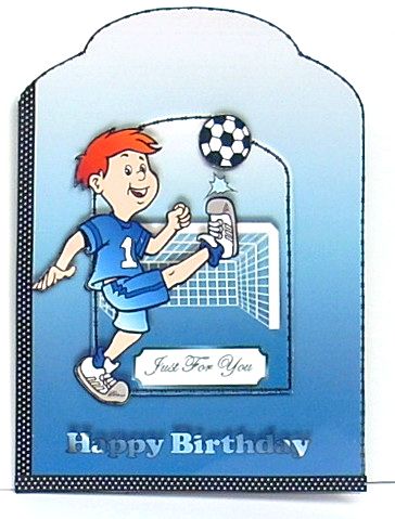 Football Scalloped Top Quick Card by Joyce Watson