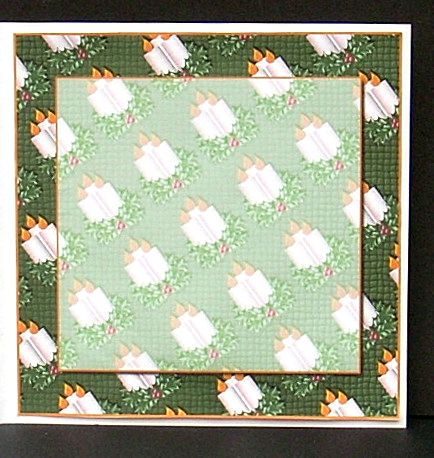 8x8" Christmas Insert, Candles by Joyce Watson