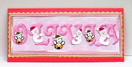 Olivia Personalised Christmas Large Dl Card by Joyce Watson
