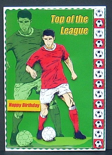 Red Footballer 2 - Top of the League (a5) by Joyce Watson
