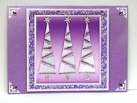 Three Christmas Trees Decoupage by Joyce Watson