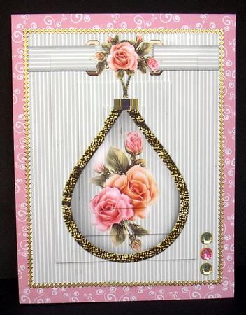 Shimmering Roses Pendant Pyramid by Joyce Watson