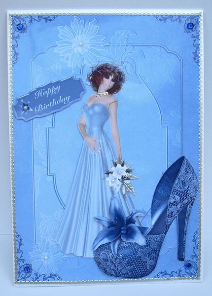 Feminine Lace & Lily's with Decoupage by Joyce Watson