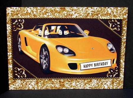 Gold Glitter A4 Background by Joyce Watson