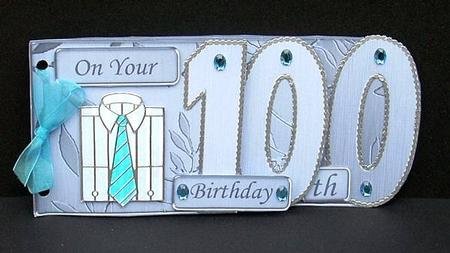 100th Elegant Metallic Book Sheet by Joyce Watson
