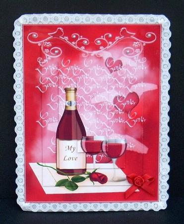 Wine and Roses for My Love Pyramid by Joyce Watson