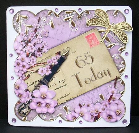 Lilac Cherry Blossom Postcard 65 Today Step by Step by Joyce Watson